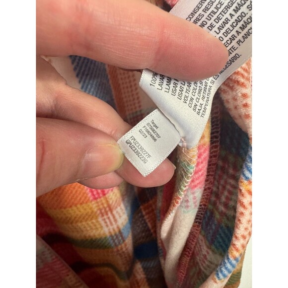 Cat & Jack Girls XL Plaid Union Suit One Piece Hooded Pajama Fleece Pink Red - Picture 10 of 14